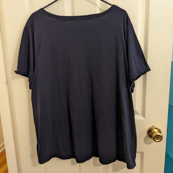 Sonoma navy blue, vneck everyday tee, size 3X - Picture 2 of 8